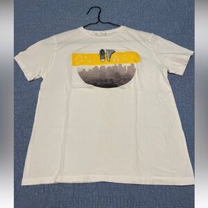 Zara White T-shirt With NYC Design One Way